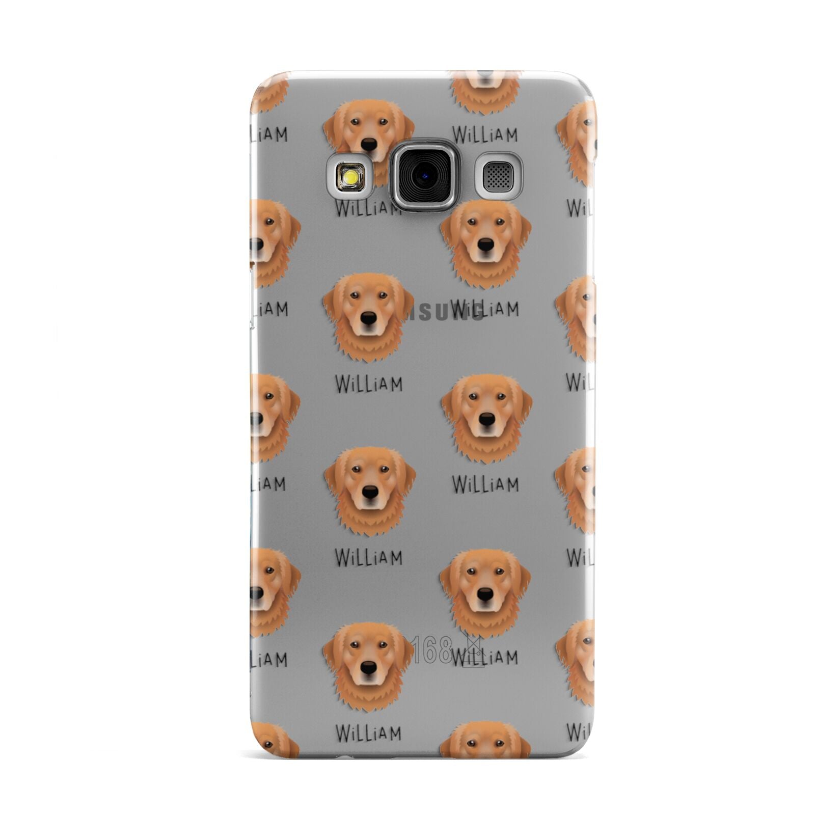 Golden Retriever Icon with Name Samsung Galaxy A3 Case