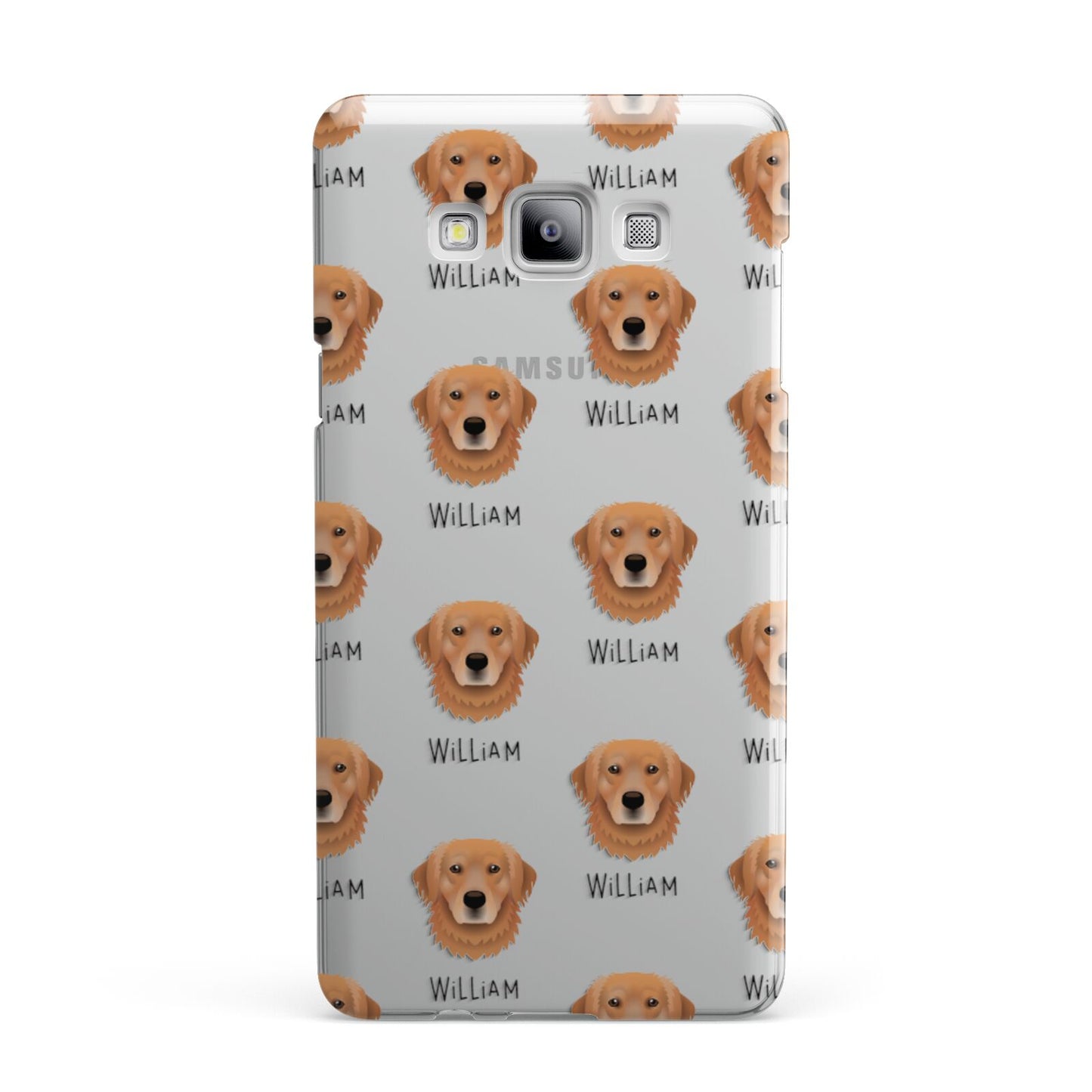 Golden Retriever Icon with Name Samsung Galaxy A7 2015 Case