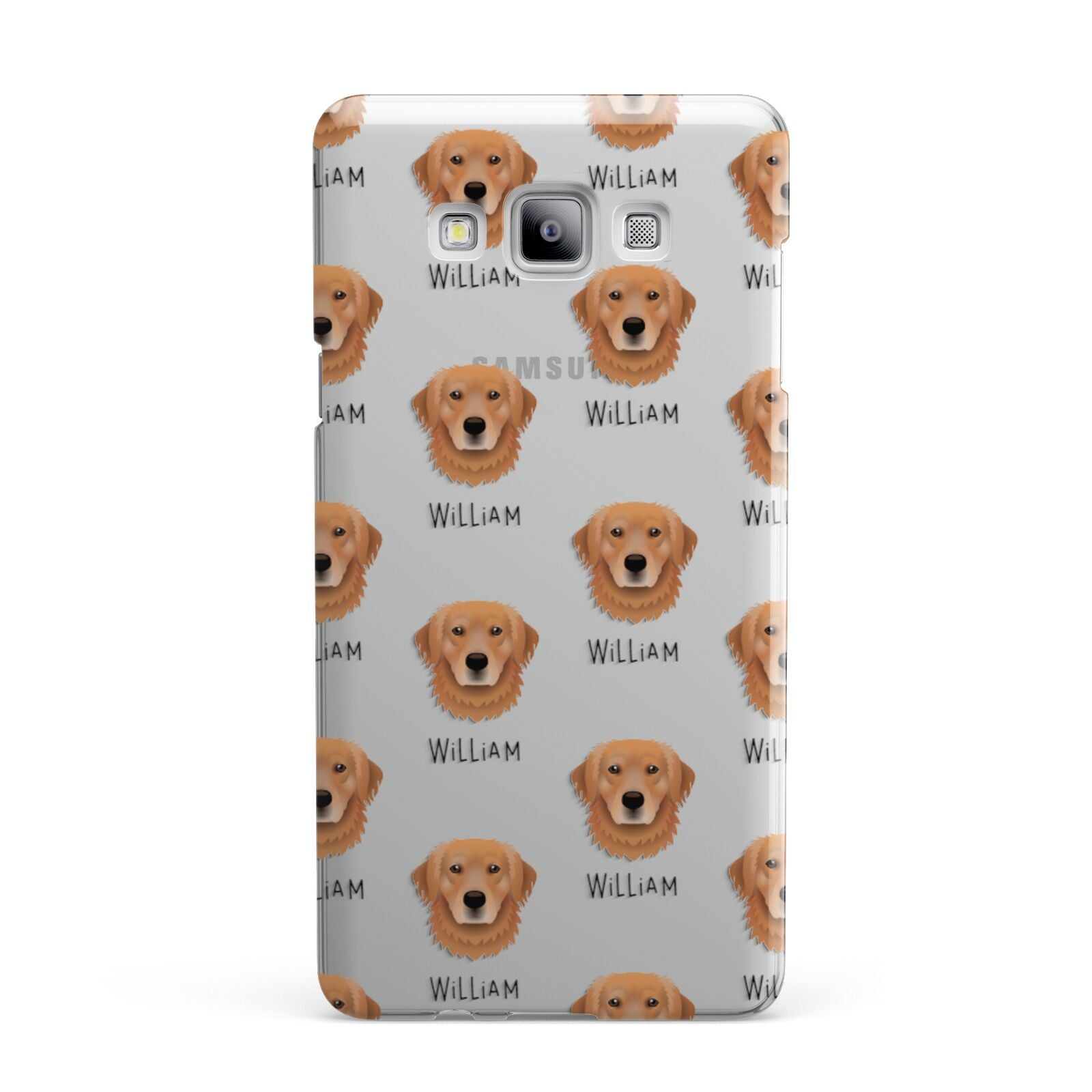 Golden Retriever Icon with Name Samsung Galaxy A7 2015 Case