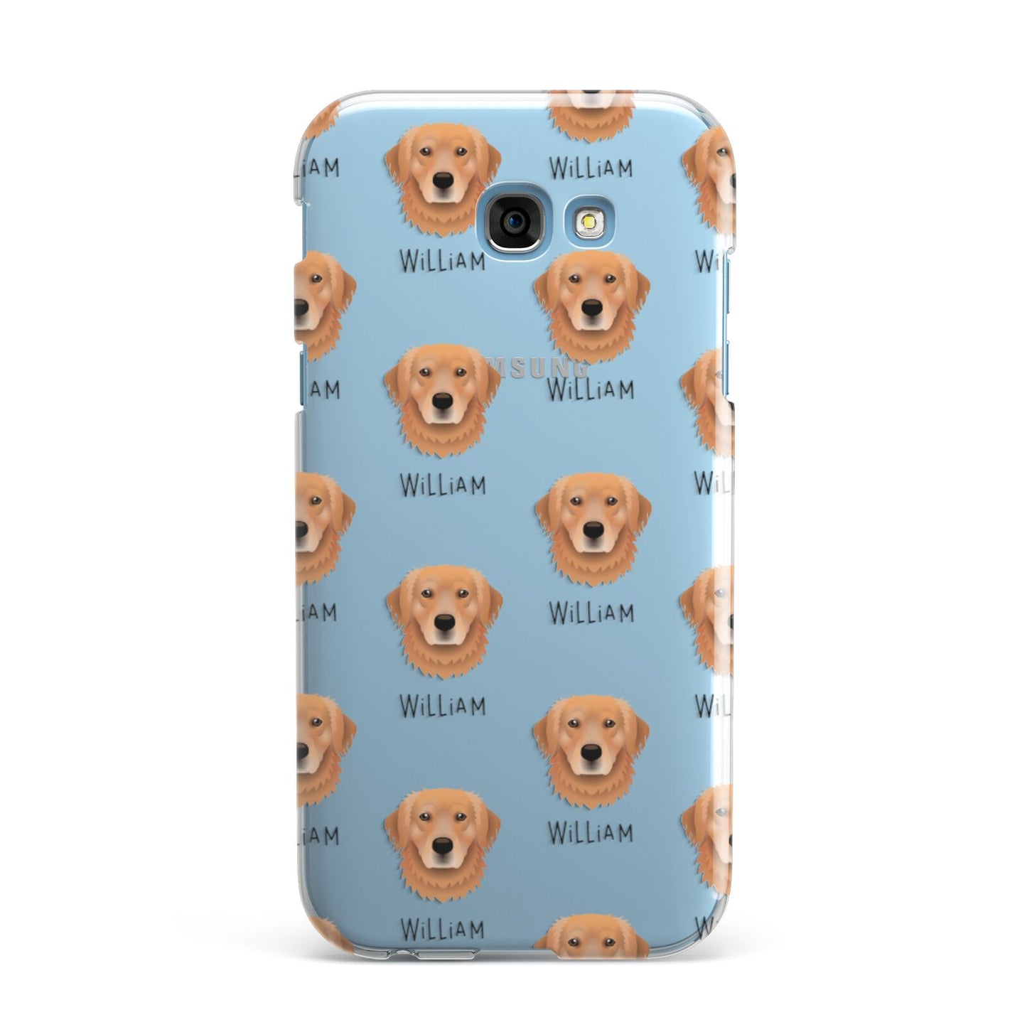 Golden Retriever Icon with Name Samsung Galaxy A7 2017 Case