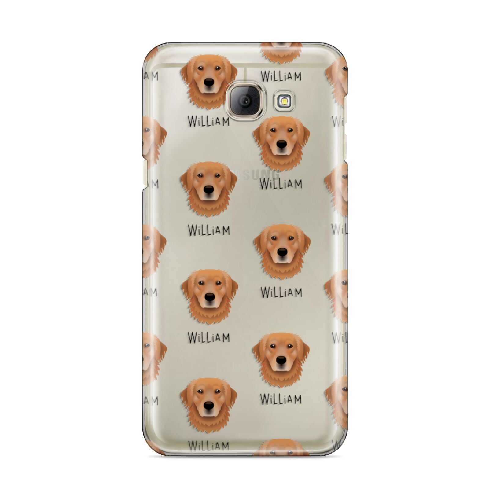 Golden Retriever Icon with Name Samsung Galaxy A8 2016 Case