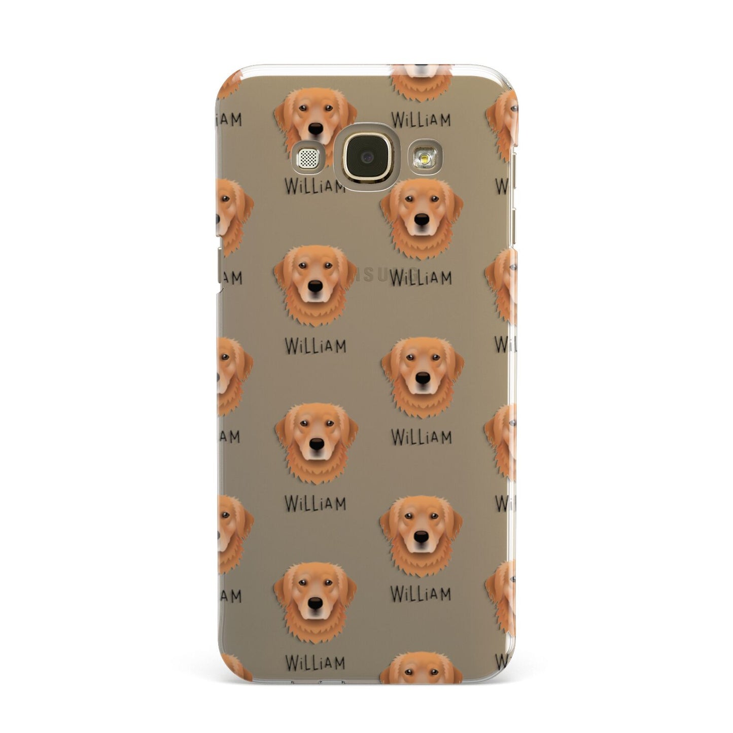 Golden Retriever Icon with Name Samsung Galaxy A8 Case