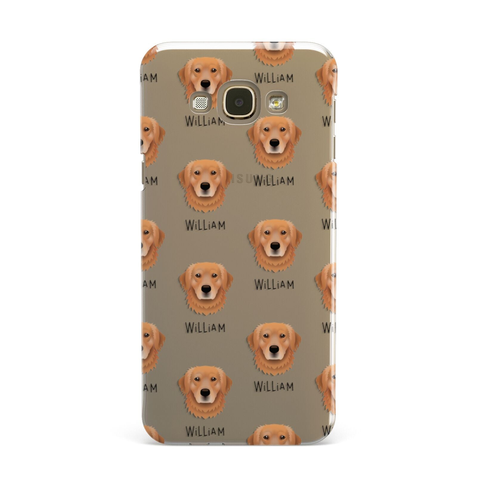 Golden Retriever Icon with Name Samsung Galaxy A8 Case