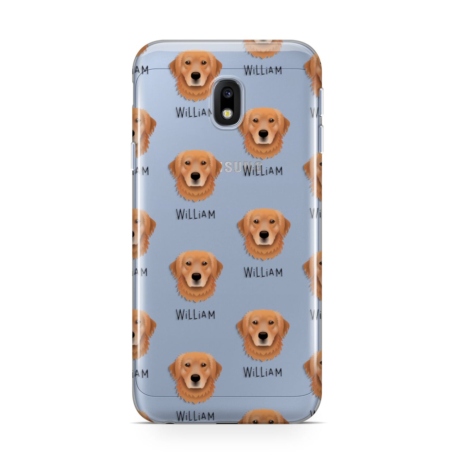 Golden Retriever Icon with Name Samsung Galaxy J3 2017 Case
