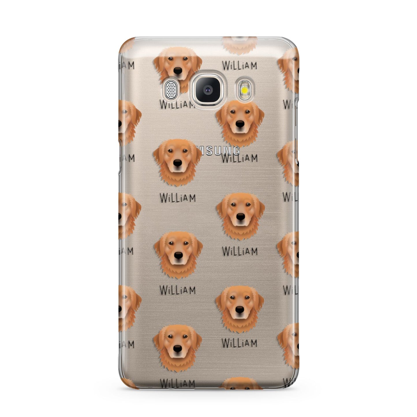 Golden Retriever Icon with Name Samsung Galaxy J5 2016 Case