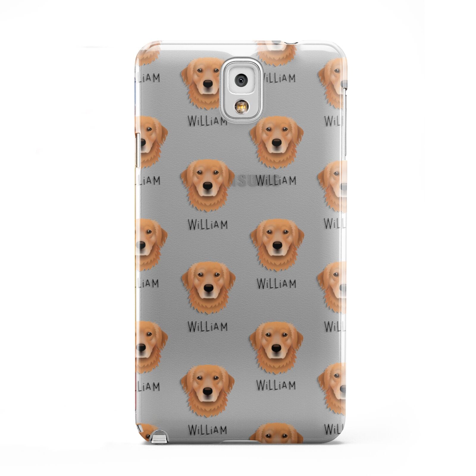 Golden Retriever Icon with Name Samsung Galaxy Note 3 Case