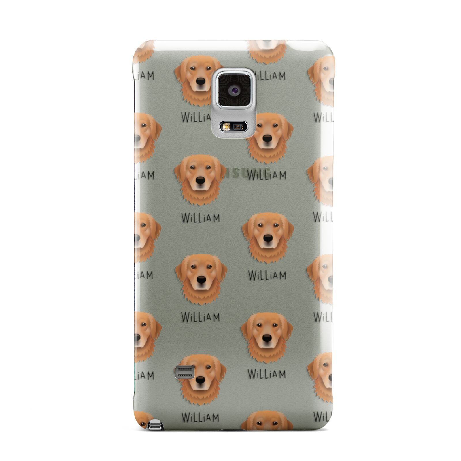 Golden Retriever Icon with Name Samsung Galaxy Note 4 Case
