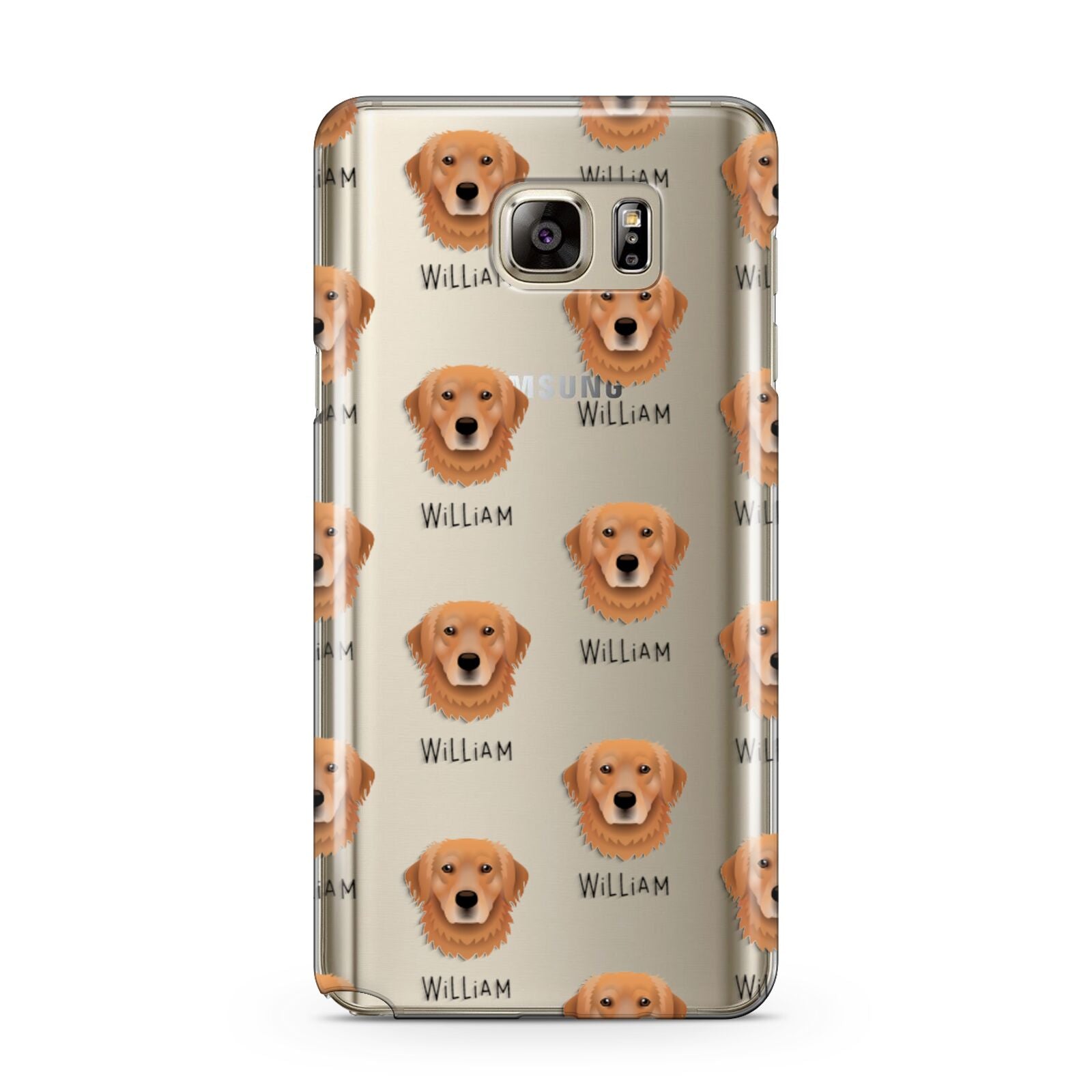 Golden Retriever Icon with Name Samsung Galaxy Note 5 Case