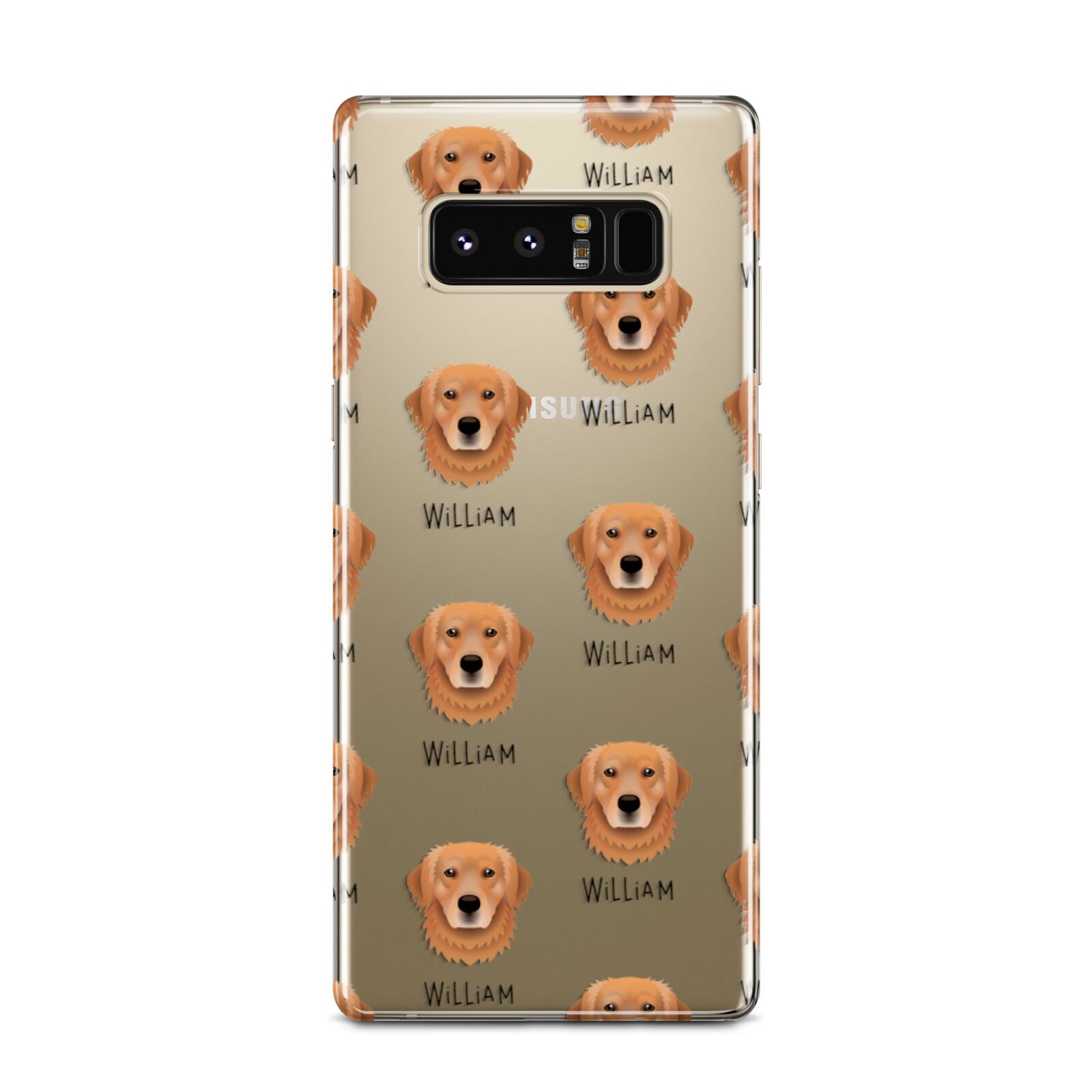Golden Retriever Icon with Name Samsung Galaxy Note 8 Case