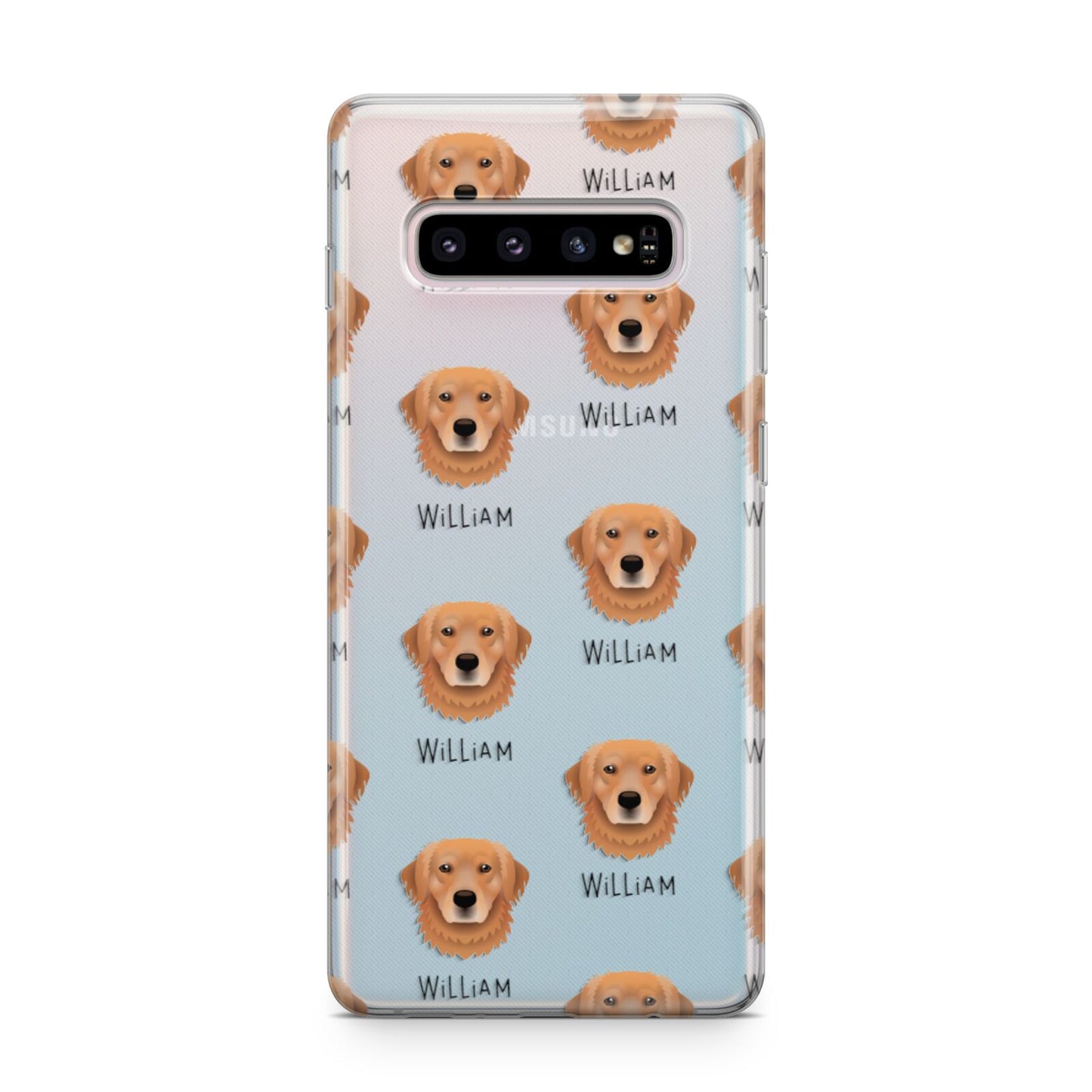 Golden Retriever Icon with Name Samsung Galaxy S10 Plus Case