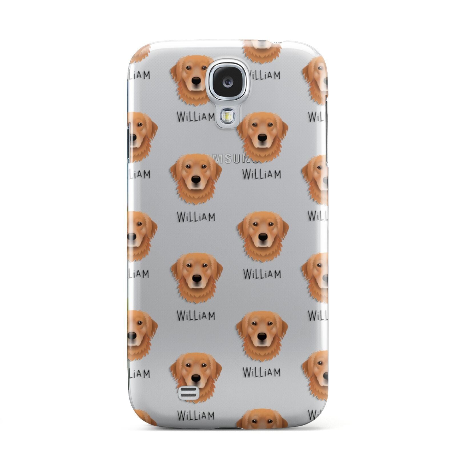 Golden Retriever Icon with Name Samsung Galaxy S4 Case