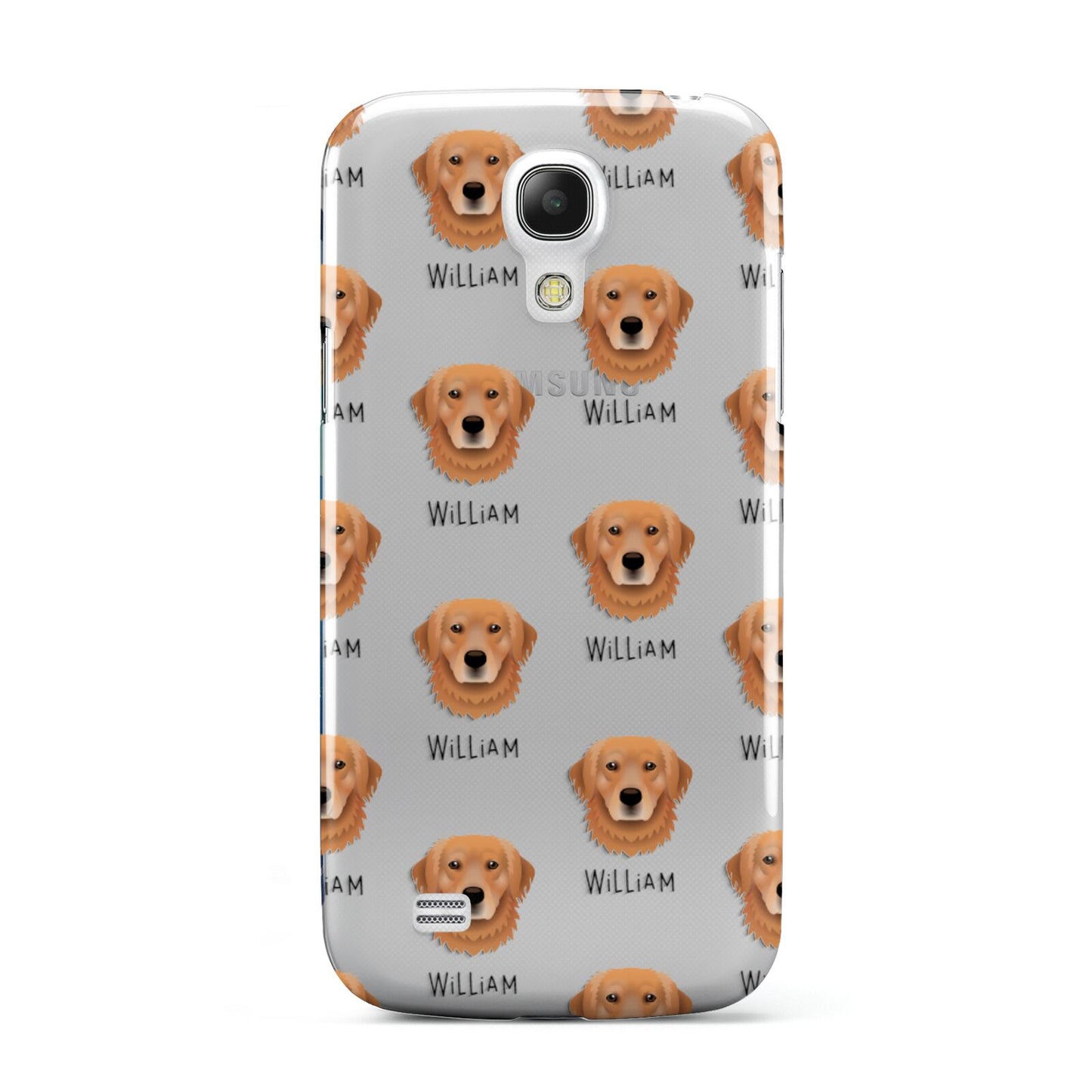Golden Retriever Icon with Name Samsung Galaxy S4 Mini Case