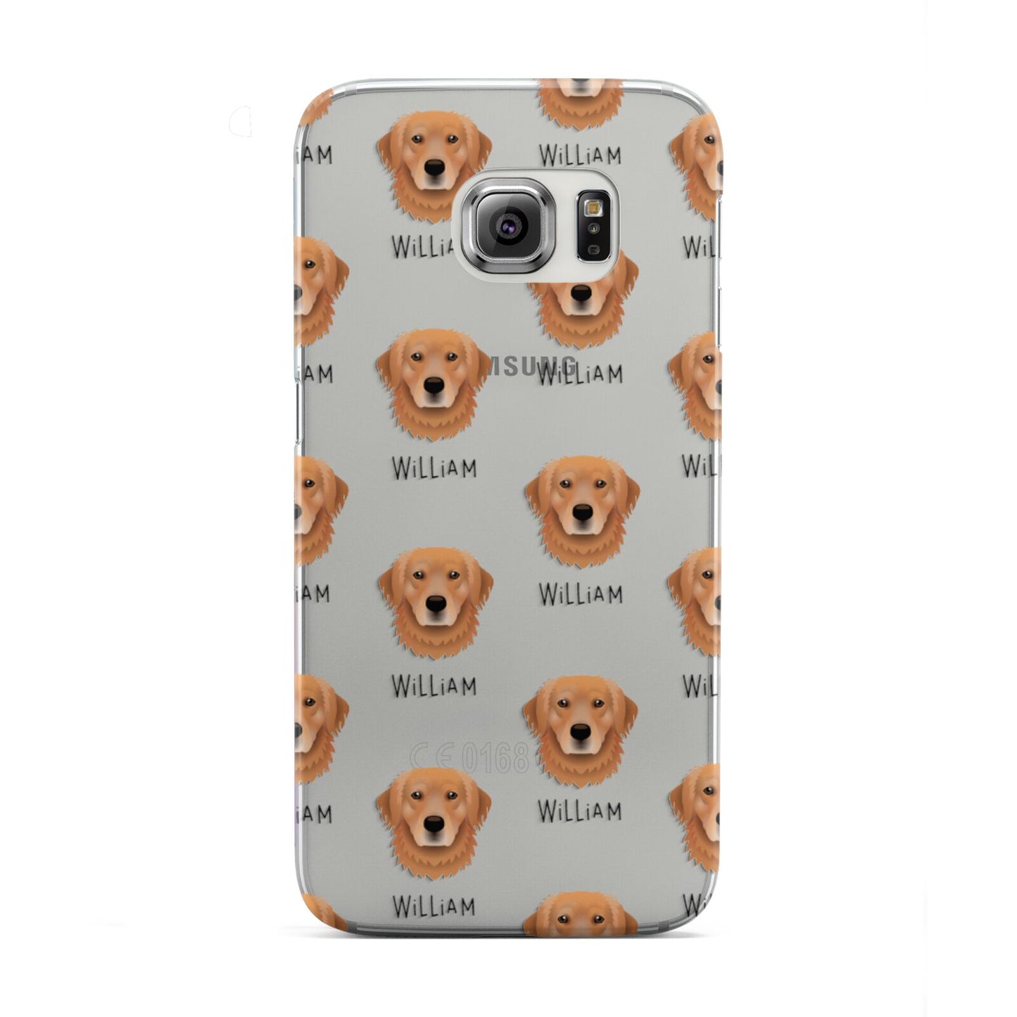 Golden Retriever Icon with Name Samsung Galaxy S6 Edge Case
