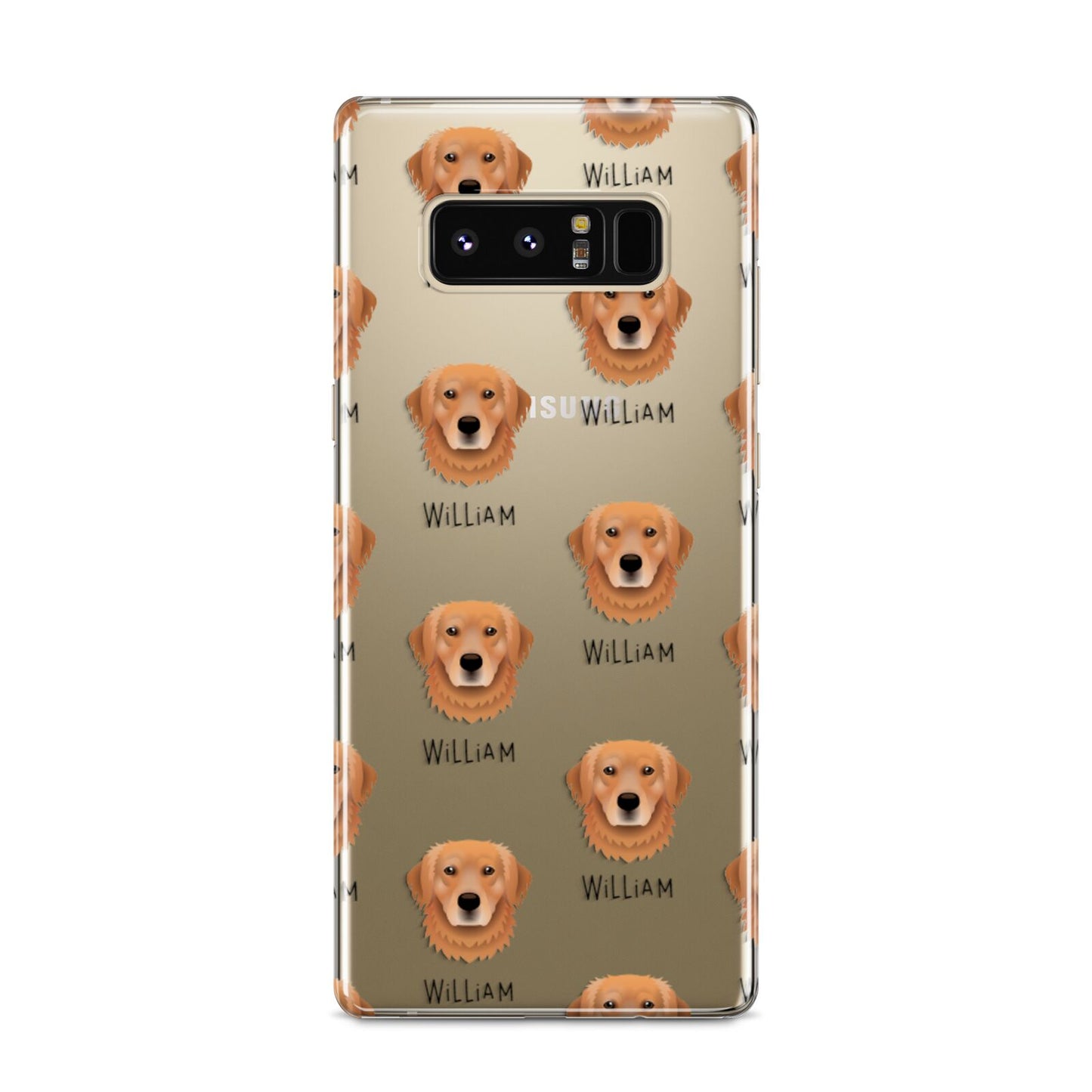Golden Retriever Icon with Name Samsung Galaxy S8 Case