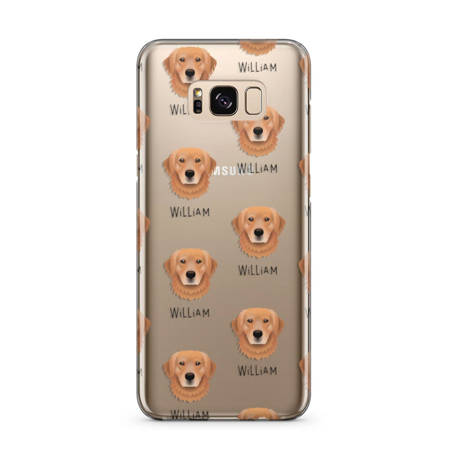 Golden Retriever Icon with Name Samsung Galaxy S8 Plus Case