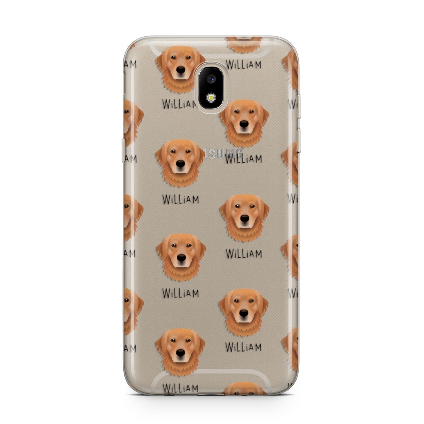 Golden Retriever Icon with Name Samsung J5 2017 Case