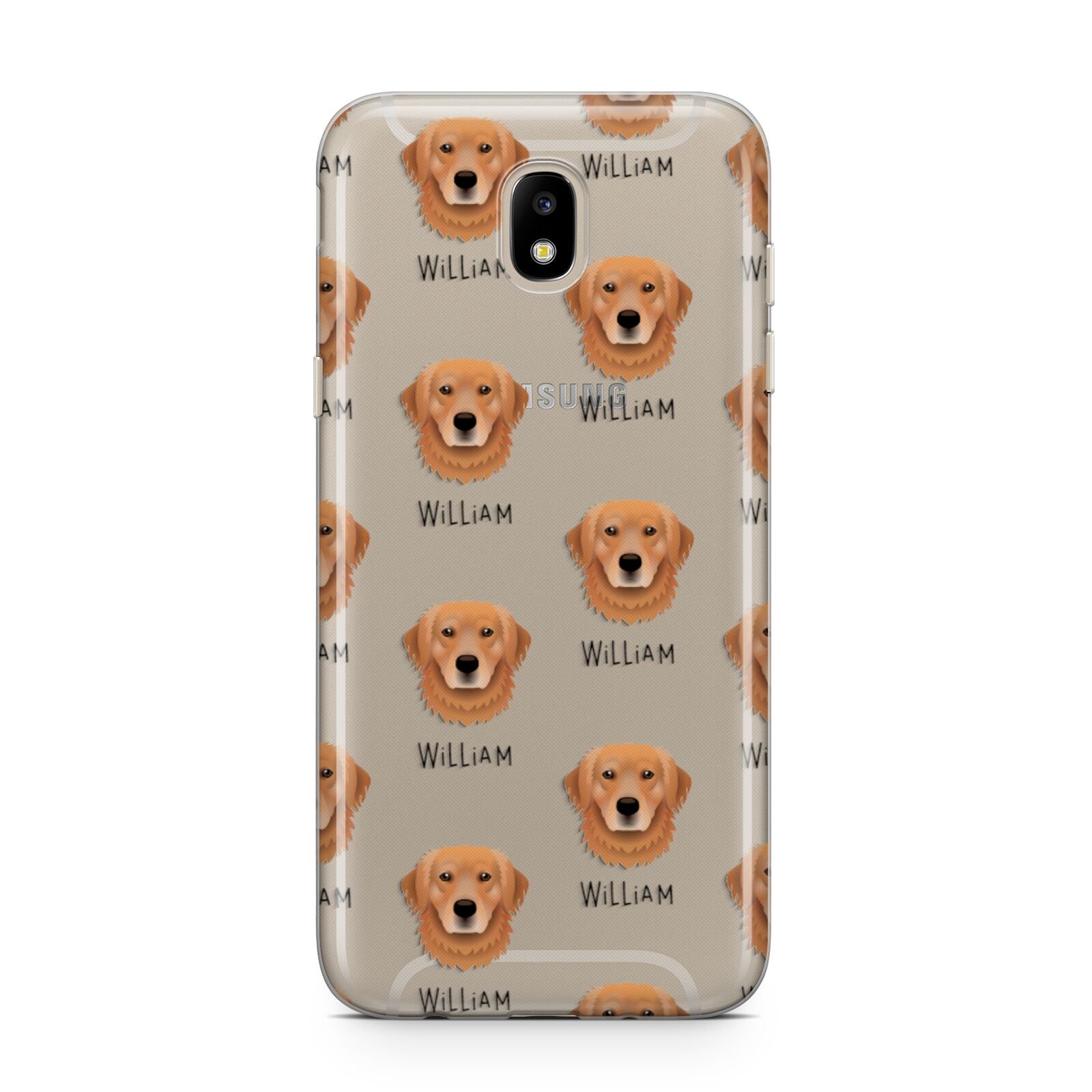 Golden Retriever Icon with Name Samsung J5 2017 Case