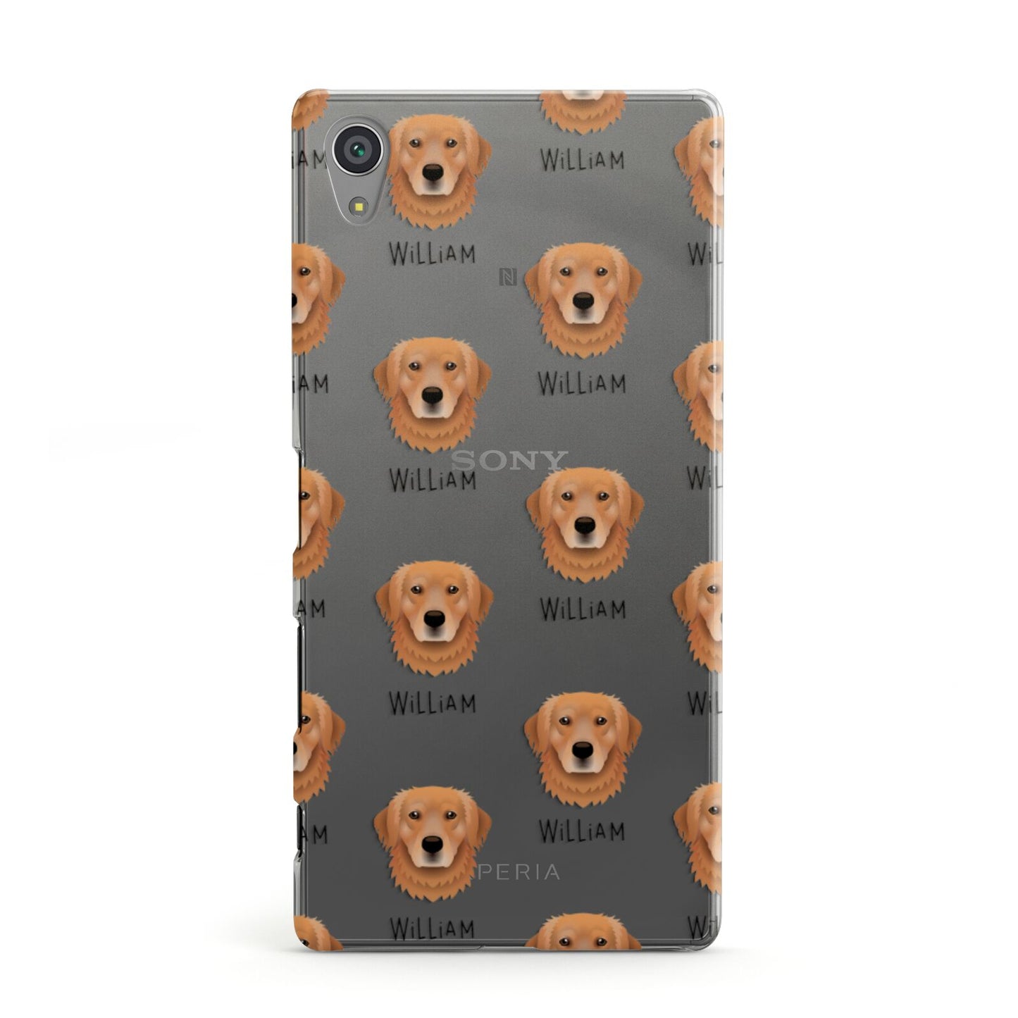 Golden Retriever Icon with Name Sony Xperia Case