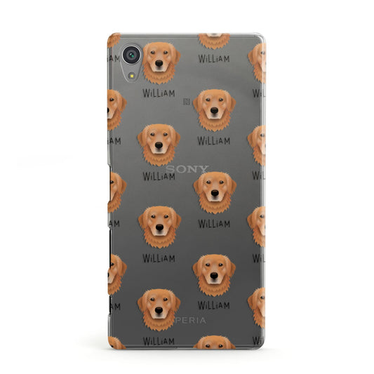 Golden Retriever Icon with Name Sony Xperia Case