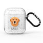 Golden Retriever Personalised AirPods Glitter Case