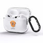 Golden Retriever Personalised AirPods Pro Clear Case Side Image