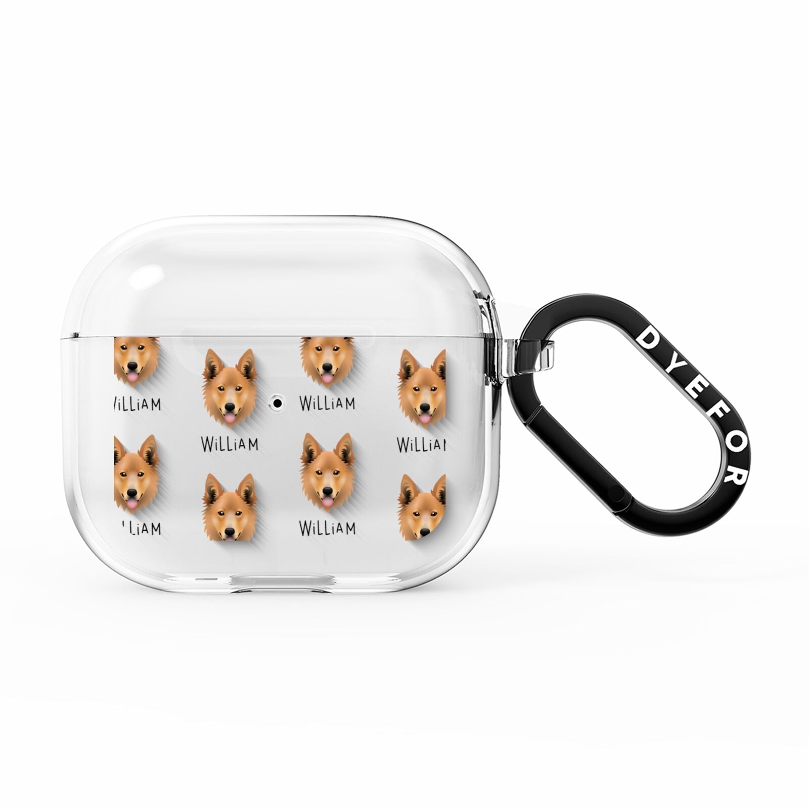 Golden Shepherd Icon with Name AirPods Clear Case 3rd Gen