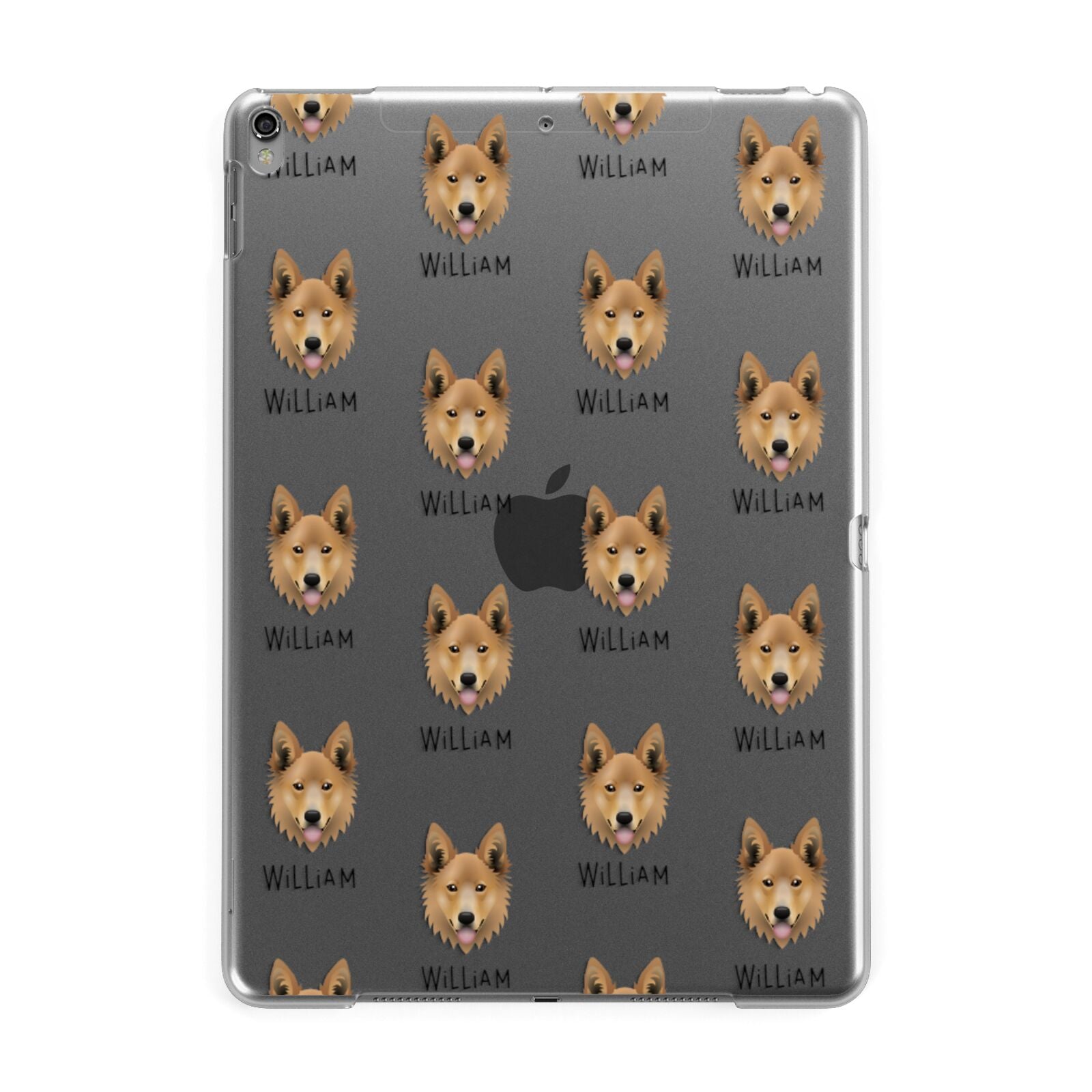 Golden Shepherd Icon with Name Apple iPad Grey Case