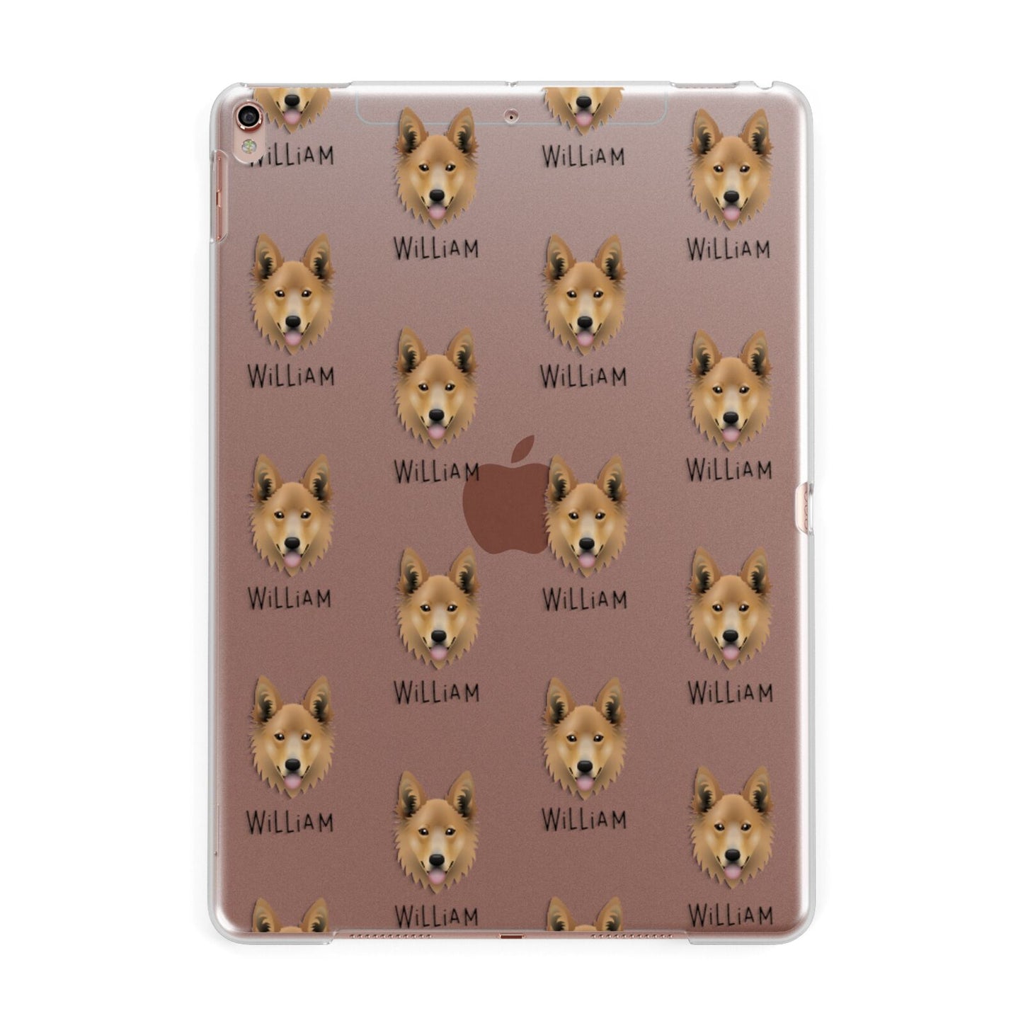 Golden Shepherd Icon with Name Apple iPad Rose Gold Case