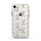 Golden Shepherd Icon with Name Apple iPhone XR Impact Case White Edge on Silver Phone