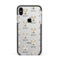 Golden Shepherd Icon with Name Apple iPhone Xs Max Impact Case Black Edge on Silver Phone