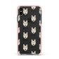 Golden Shepherd Icon with Name Apple iPhone Xs Max Impact Case Pink Edge on Black Phone