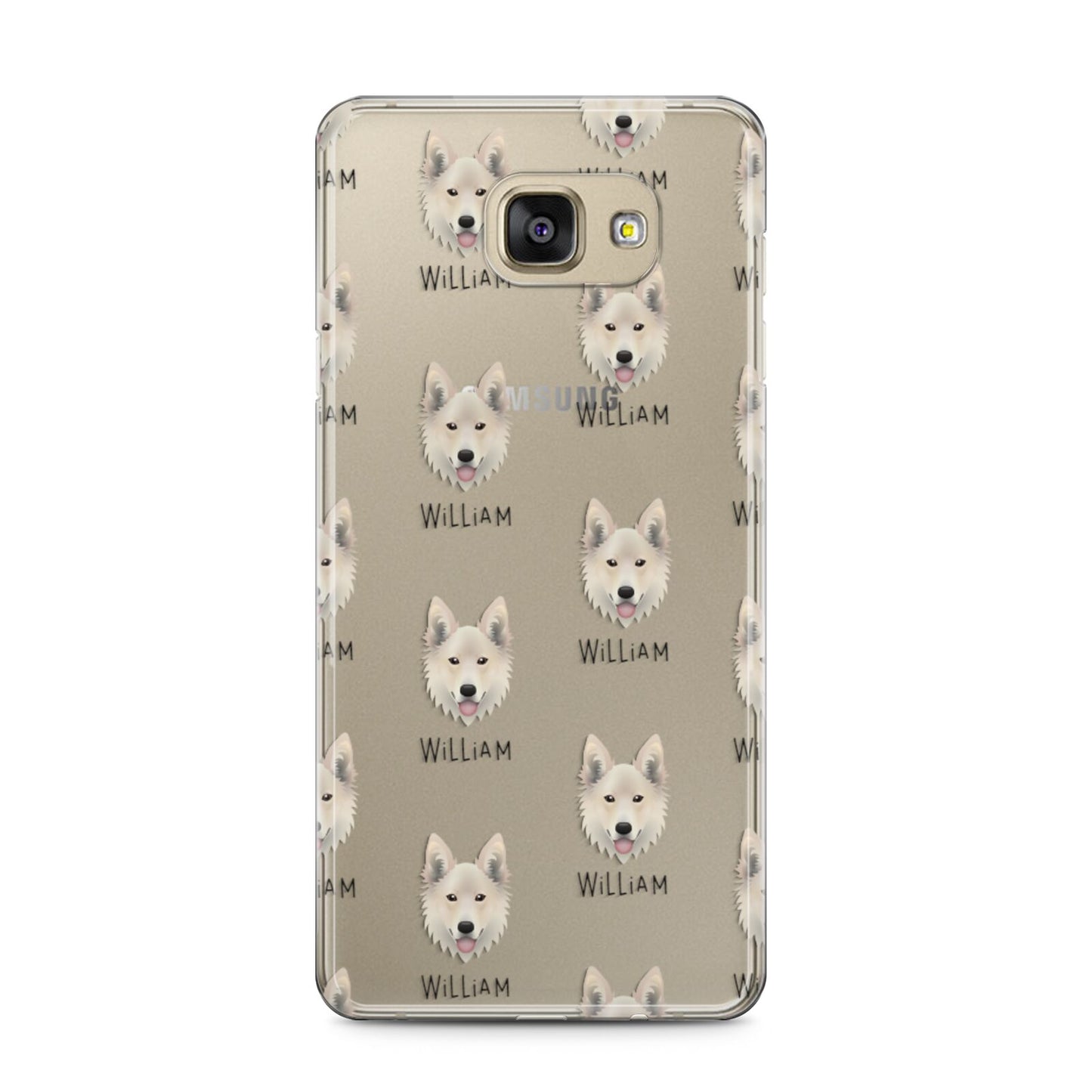 Golden Shepherd Icon with Name Samsung Galaxy A5 2016 Case on gold phone