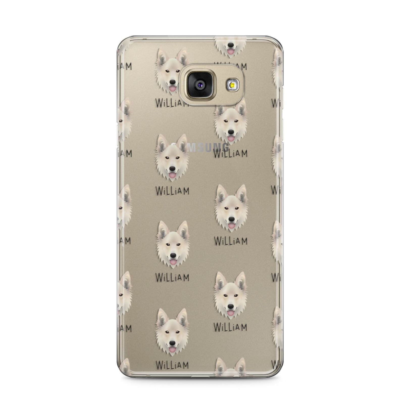Golden Shepherd Icon with Name Samsung Galaxy A5 2016 Case on gold phone