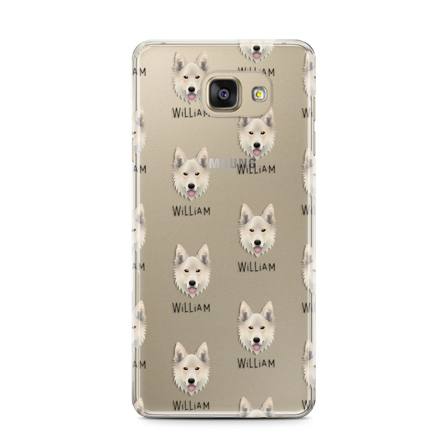 Golden Shepherd Icon with Name Samsung Galaxy A7 2016 Case on gold phone