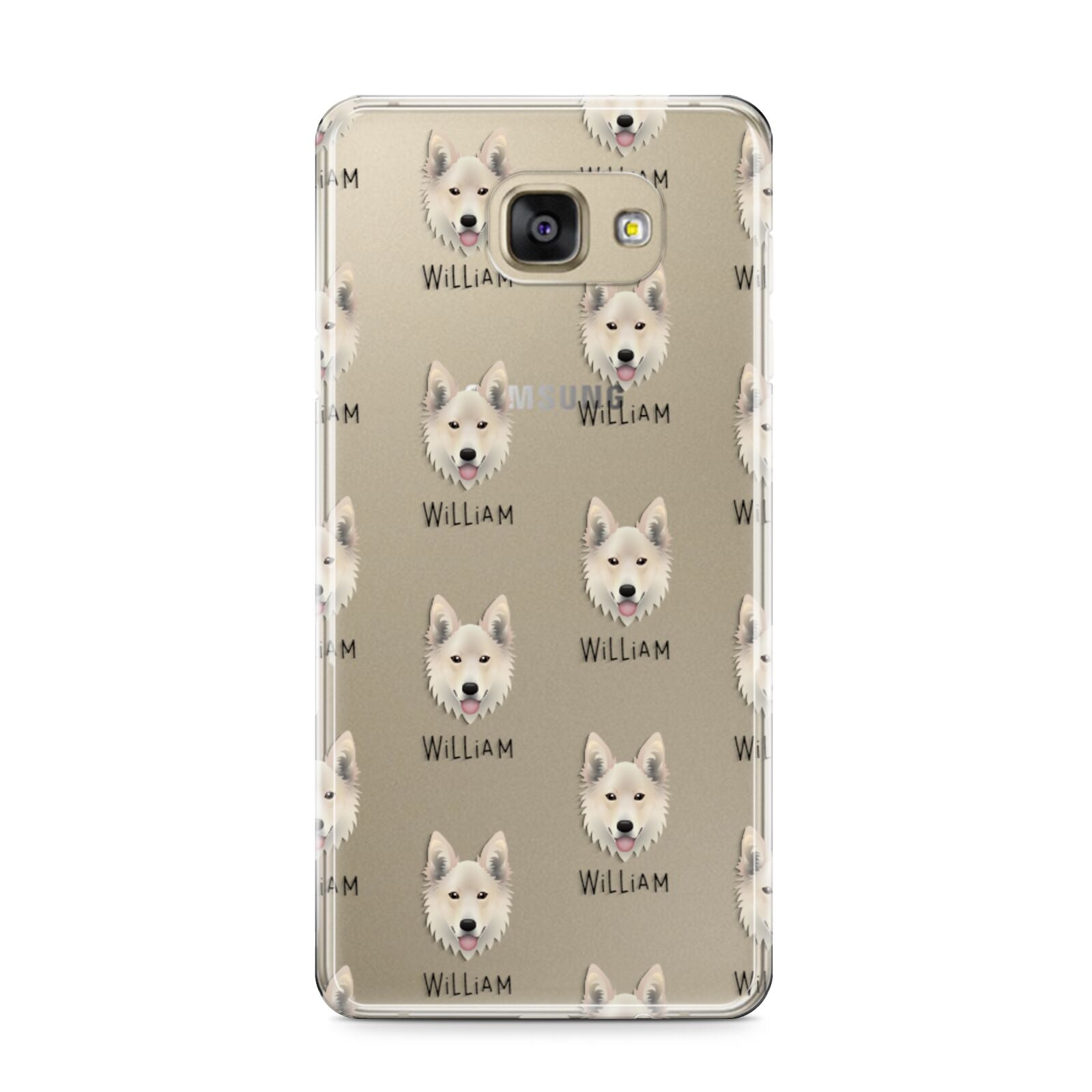 Golden Shepherd Icon with Name Samsung Galaxy A9 2016 Case on gold phone