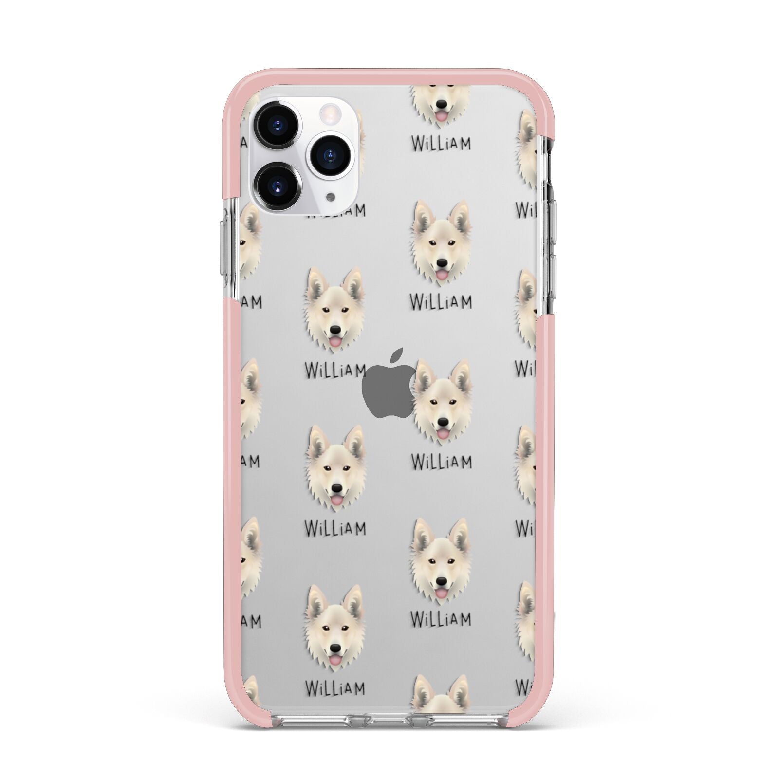 Golden Shepherd Icon with Name iPhone 11 Pro Max Impact Pink Edge Case