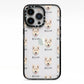 Golden Shepherd Icon with Name iPhone 13 Pro Black Impact Case on Silver phone