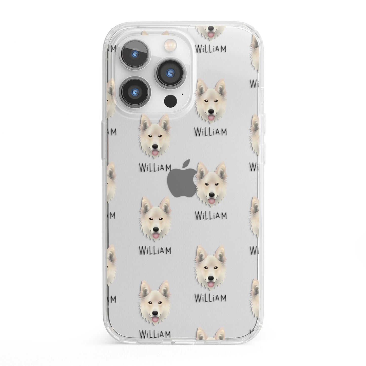 Golden Shepherd Icon with Name iPhone 13 Pro Clear Bumper Case