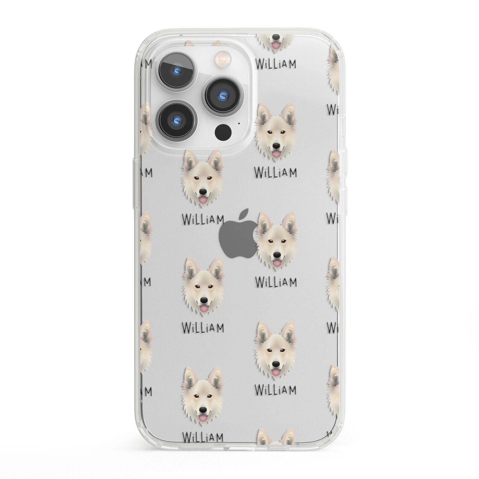 Golden Shepherd Icon with Name iPhone 13 Pro Clear Bumper Case