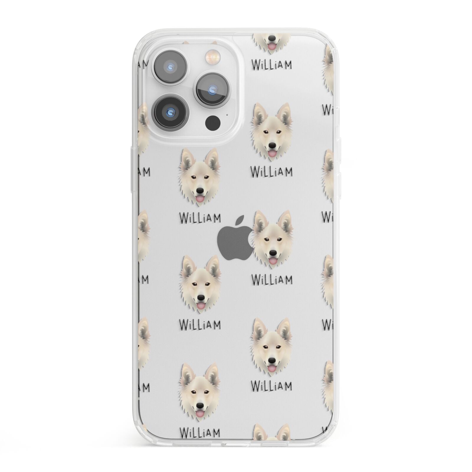 Golden Shepherd Icon with Name iPhone 13 Pro Max Clear Bumper Case