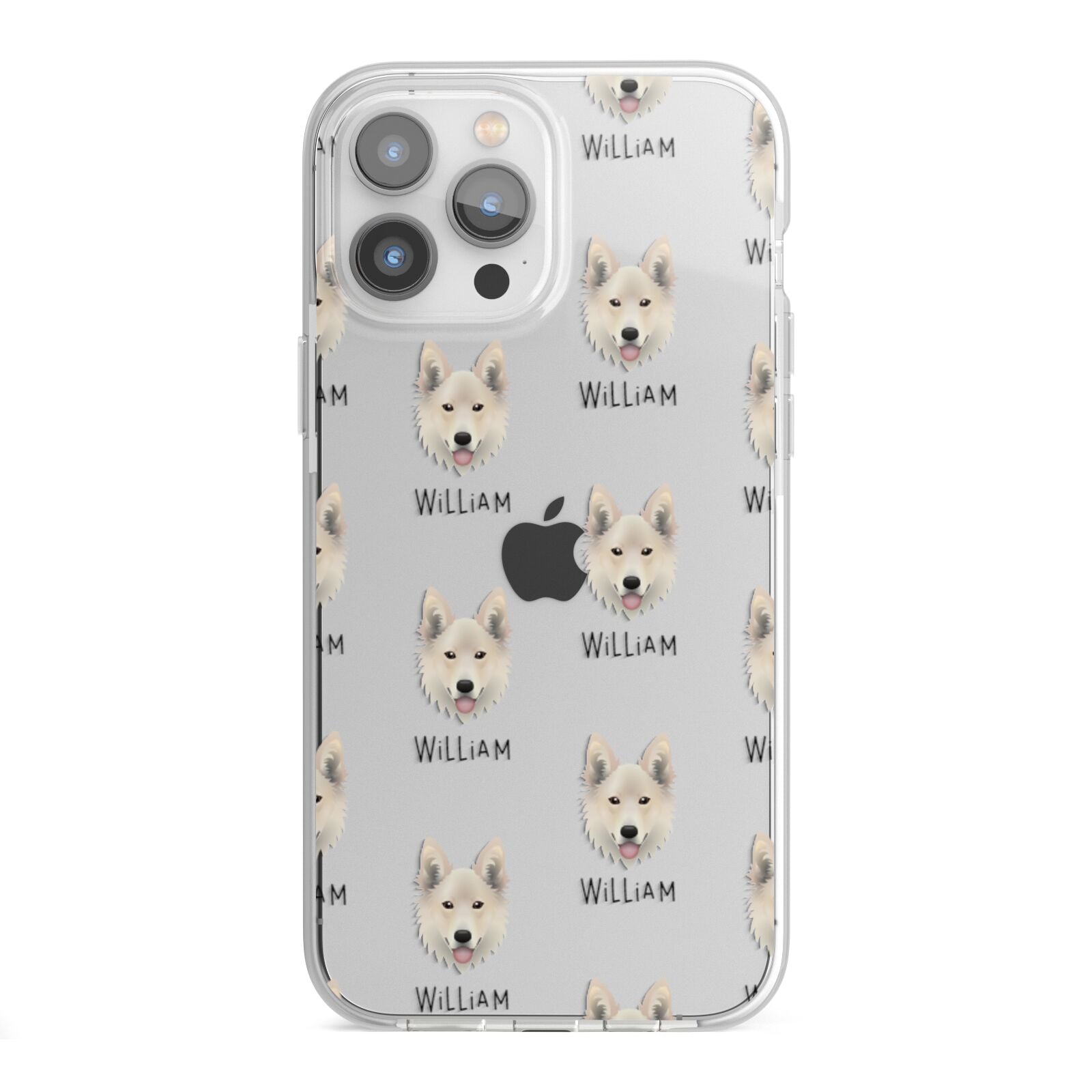 Golden Shepherd Icon with Name iPhone 13 Pro Max TPU Impact Case with White Edges