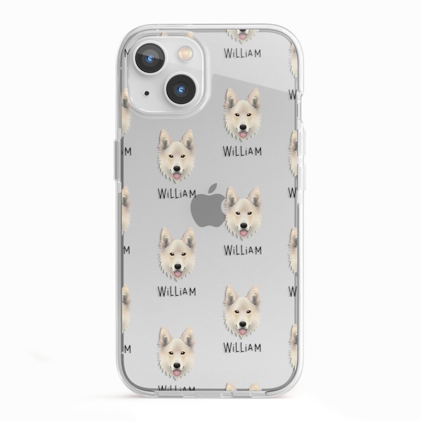 Golden Shepherd Icon with Name iPhone 13 TPU Impact Case with White Edges