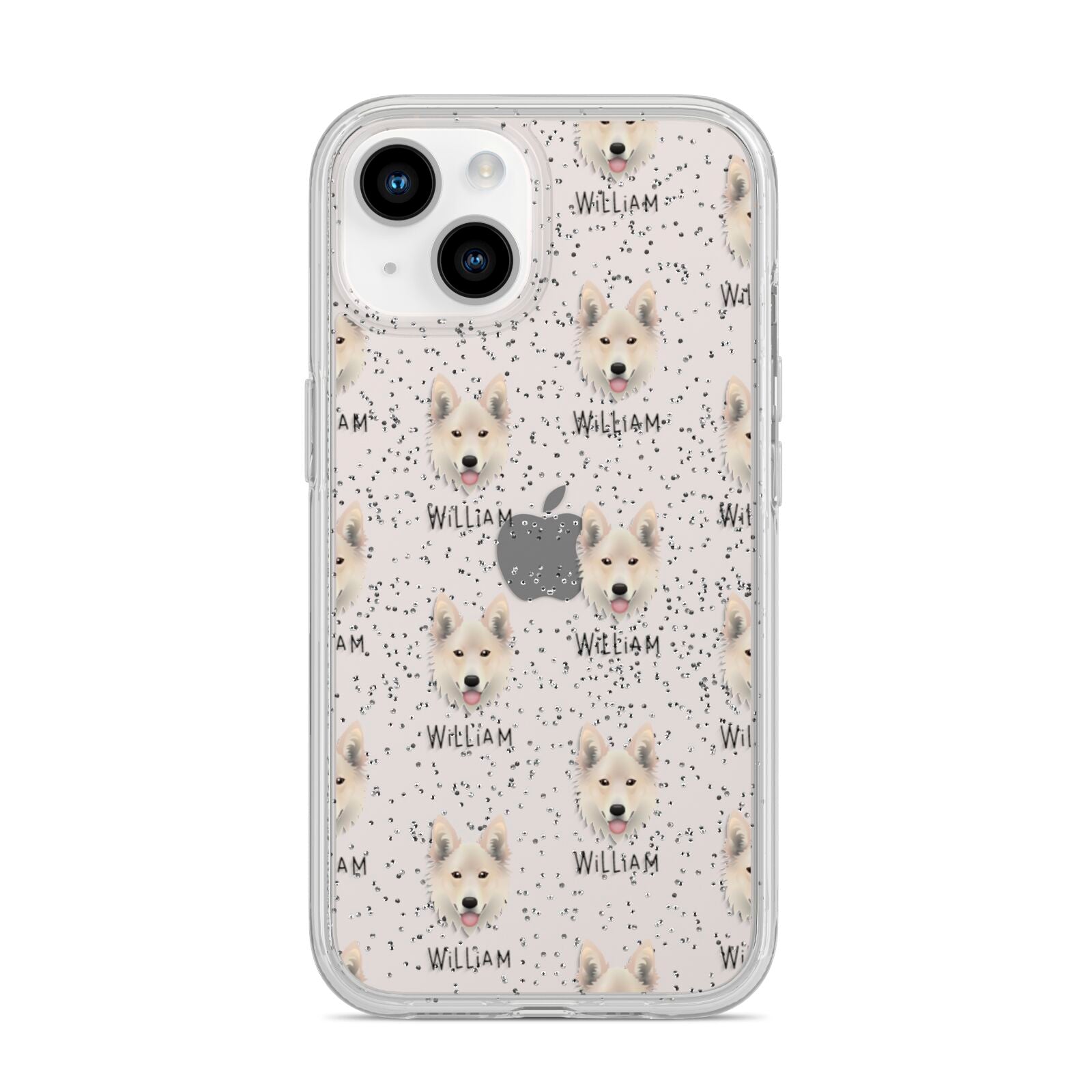 Golden Shepherd Icon with Name iPhone 14 Glitter Tough Case Starlight
