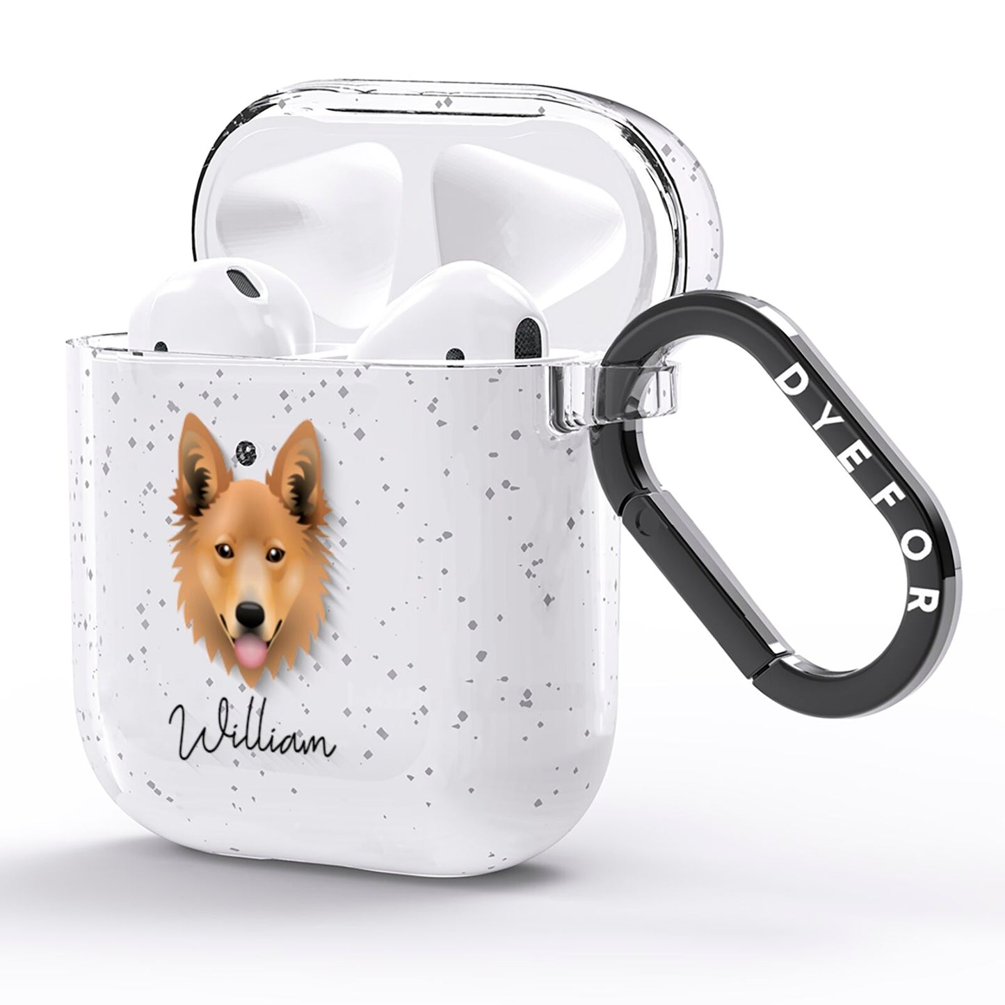 Golden Shepherd Personalised AirPods Glitter Case Side Image