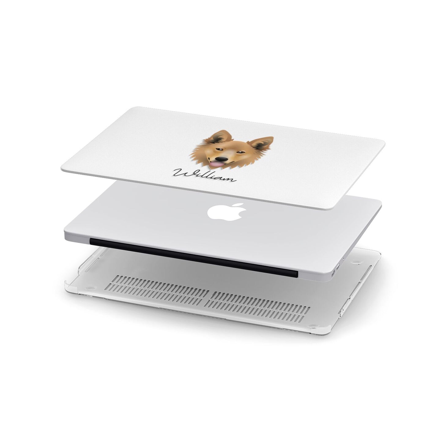Golden Shepherd Personalised Apple MacBook Case in Detail