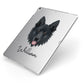 Golden Shepherd Personalised Apple iPad Case on Silver iPad Side View