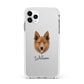Golden Shepherd Personalised Apple iPhone 11 Pro Max in Silver with White Impact Case