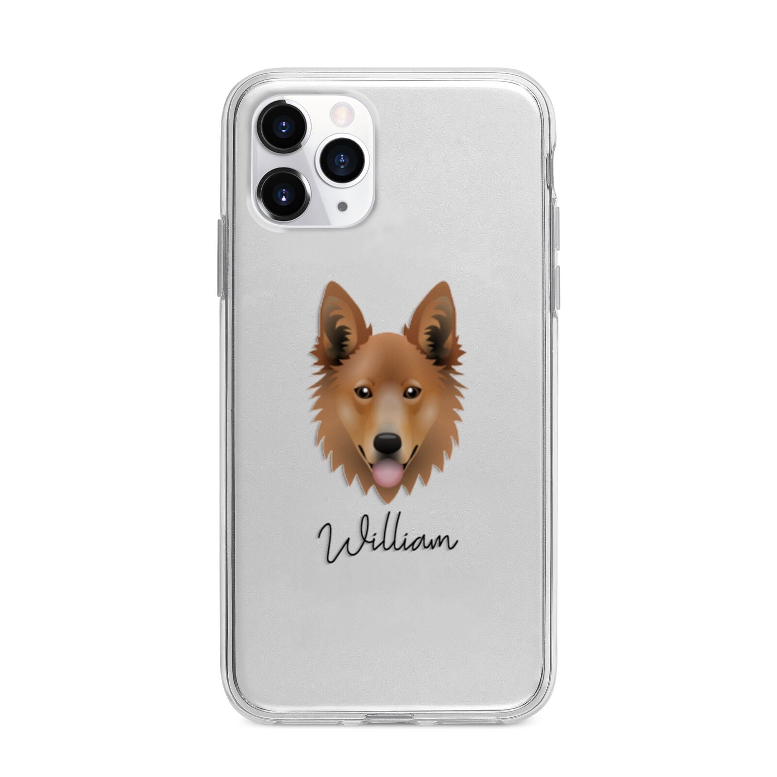 Golden Shepherd Personalised Apple iPhone 11 Pro in Silver with Bumper Case