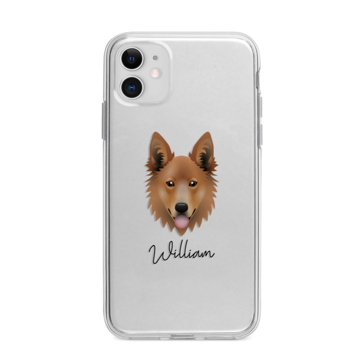 Golden Shepherd Personalised Apple iPhone 11 in White with Bumper Case