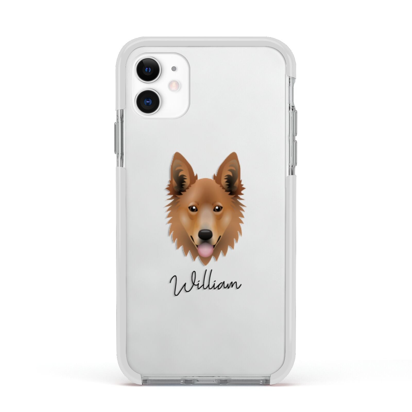Golden Shepherd Personalised Apple iPhone 11 in White with White Impact Case